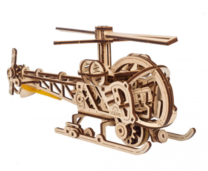Механічна 3D модель Мінігелікоптер UGEARS 70225 фото