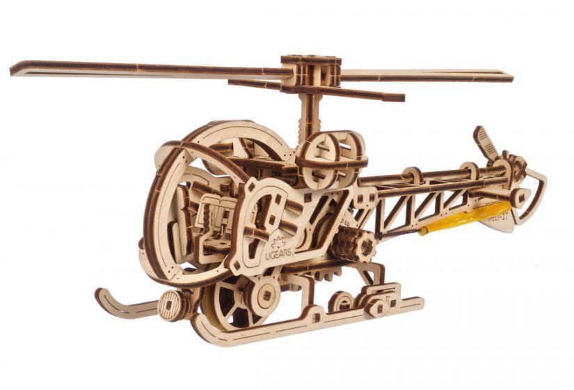 Механічна 3D модель Мінігелікоптер UGEARS 70225 фото