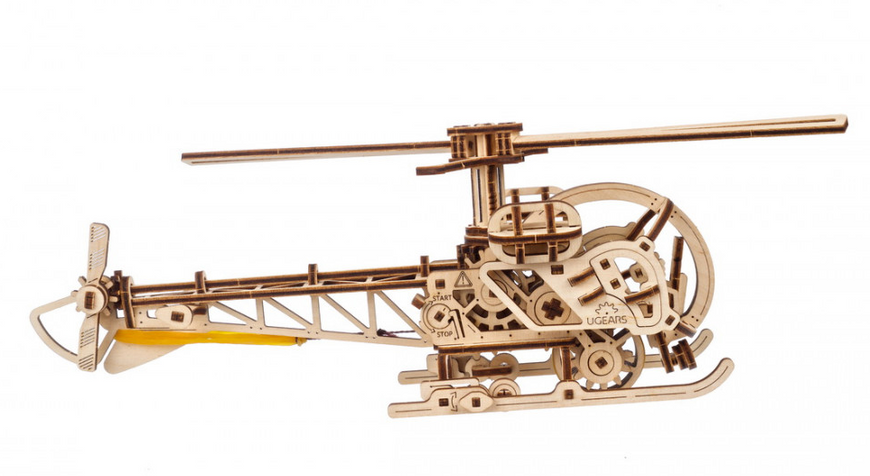 Механічна 3D модель Мінігелікоптер UGEARS 70225 фото
