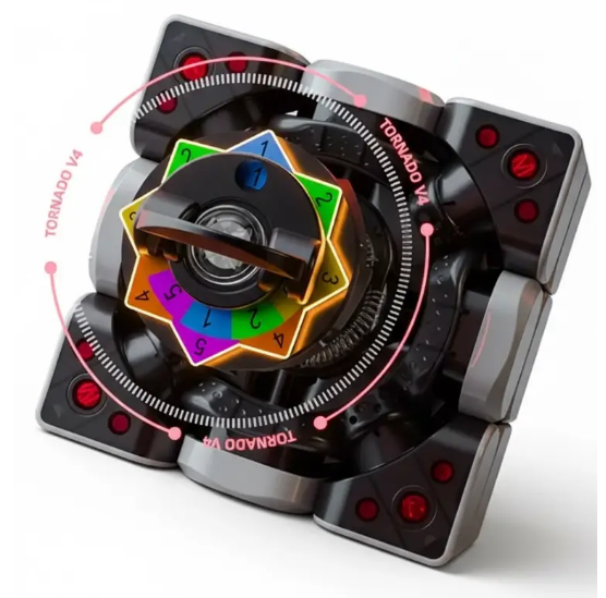 Професійний кубик Рубіка 3x3 X-Man Tornado V4M Pioneer UV Magnetic QiYi XMD016 фото