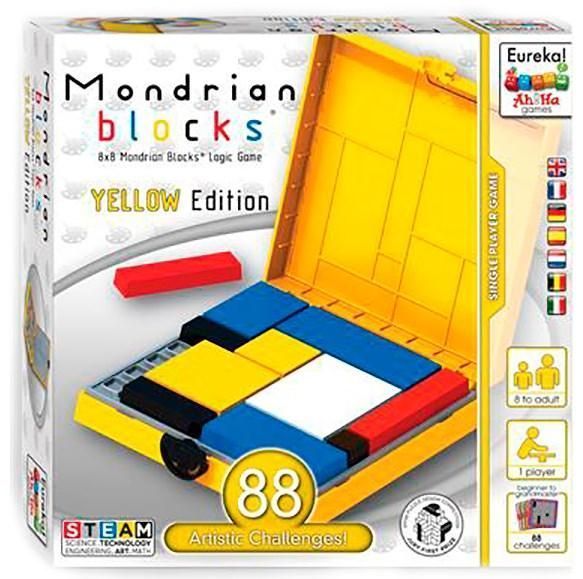 Головоломка Блоки Мондріана (жовтий) Ah!Ha Mondrian Blocks Eureka 473554 фото