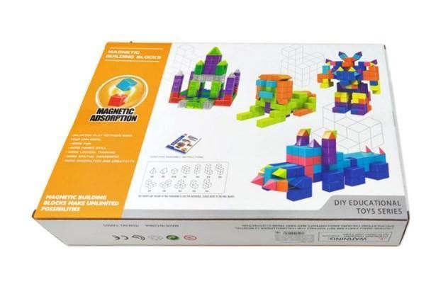 Магнітні блоки із завданнями Кубики Сома 68 деталі YJ Magnetic Cube Blocks YJ9005 фото