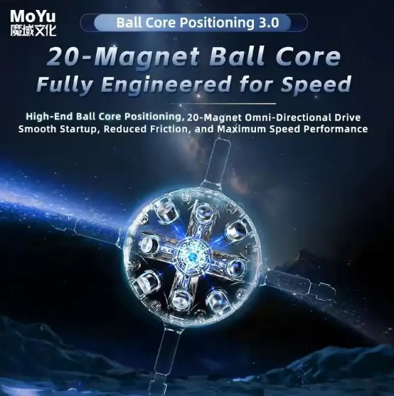 Кубик рубика MoYu WeiLong 3x3 V11 | MagLev, 20-Magnet Ball-Core, UV Coated Weilong11 фото