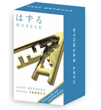Міні металева головоломка Замок Huzzle Keyhole gold 4 рівень 515178 фото