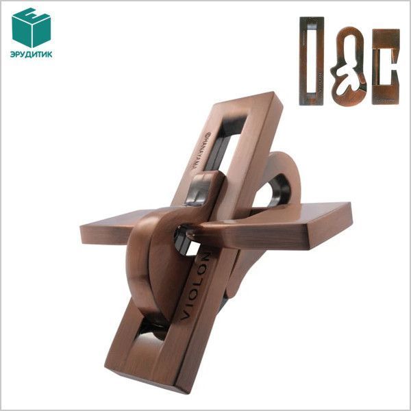 Металева головоломка загадка Скрипка (Huzzle Violon) 3 рівень 515036 фото