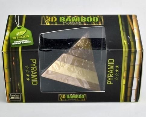 Дерев'яна Головоломка Піраміда Pyramid Puzzle 3D Bamboo Eureka 473126 фото