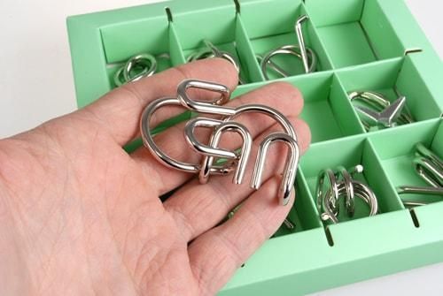 Набір металевих головоломок 10 шт Metal Puzzle Green Eureka 473357 фото