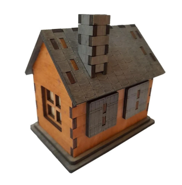 Головоломка дерев'яна квест-бокс Cabin in the Woods Secret Escape Box Хата в лісі 473459 фото