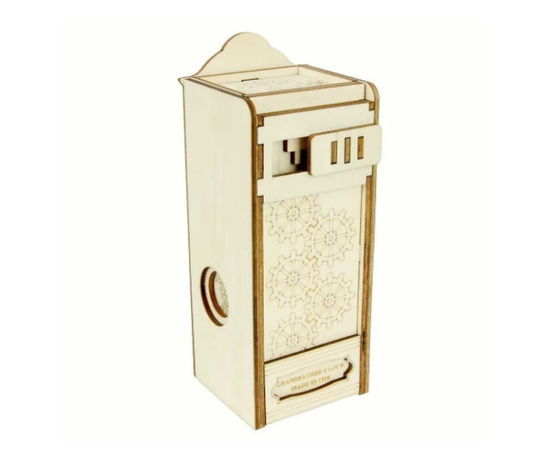 Головоломка дерев'яна квест-бокс Grandfather Clock Secret Escape Box Старовинний годинник 473462 фото