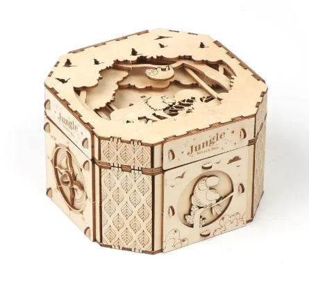 Головоломка квест-бокс Cкринька Джунглі DIY Jungle Secret Treasure Box wooden kit 473466 фото