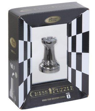 Металева головоломка Ладья Rook Chess Puzzle black 473676 фото