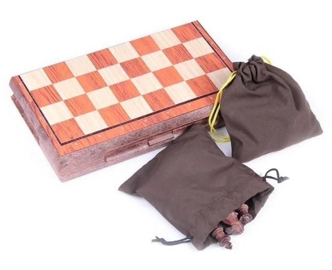 Магнітні шахи під дерево Chess magnetic wood-plastic 36 x 31 см 3520L фото