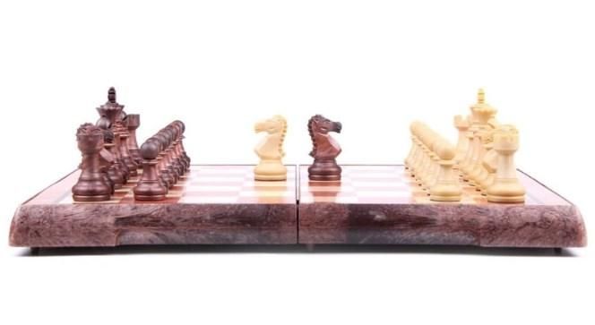 Магнітні шахи під дерево Chess magnetic wood-plastic 36 x 31 см 3520L фото