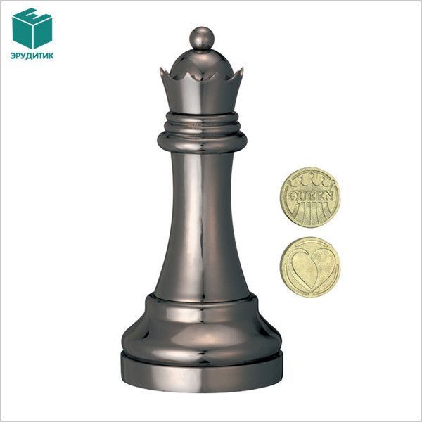 Металева Головоломка для дорослих Королева Chess Puzzles black 473679 фото