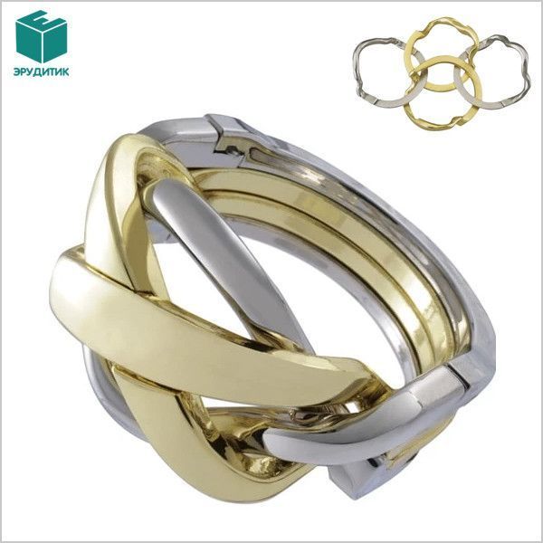 Металева головоломка Перстінь Huzzle Ring 4 рівень 515051 фото