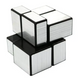 Зеркальний кубик рубика YJ 2х2 Mirror Cube black silver YJ8380s фото 2